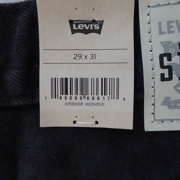 Levi's Baggy Jeans Women's Size 29x31 Black Denim Silvertab Distressed Straight - Picture 9 of 14